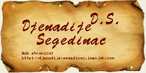 Đenadije Segedinac vizit kartica